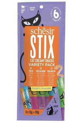 Cat Stix Karışık Lezzetli Krema Kedi Ödülü 6x15 Gr Image 0