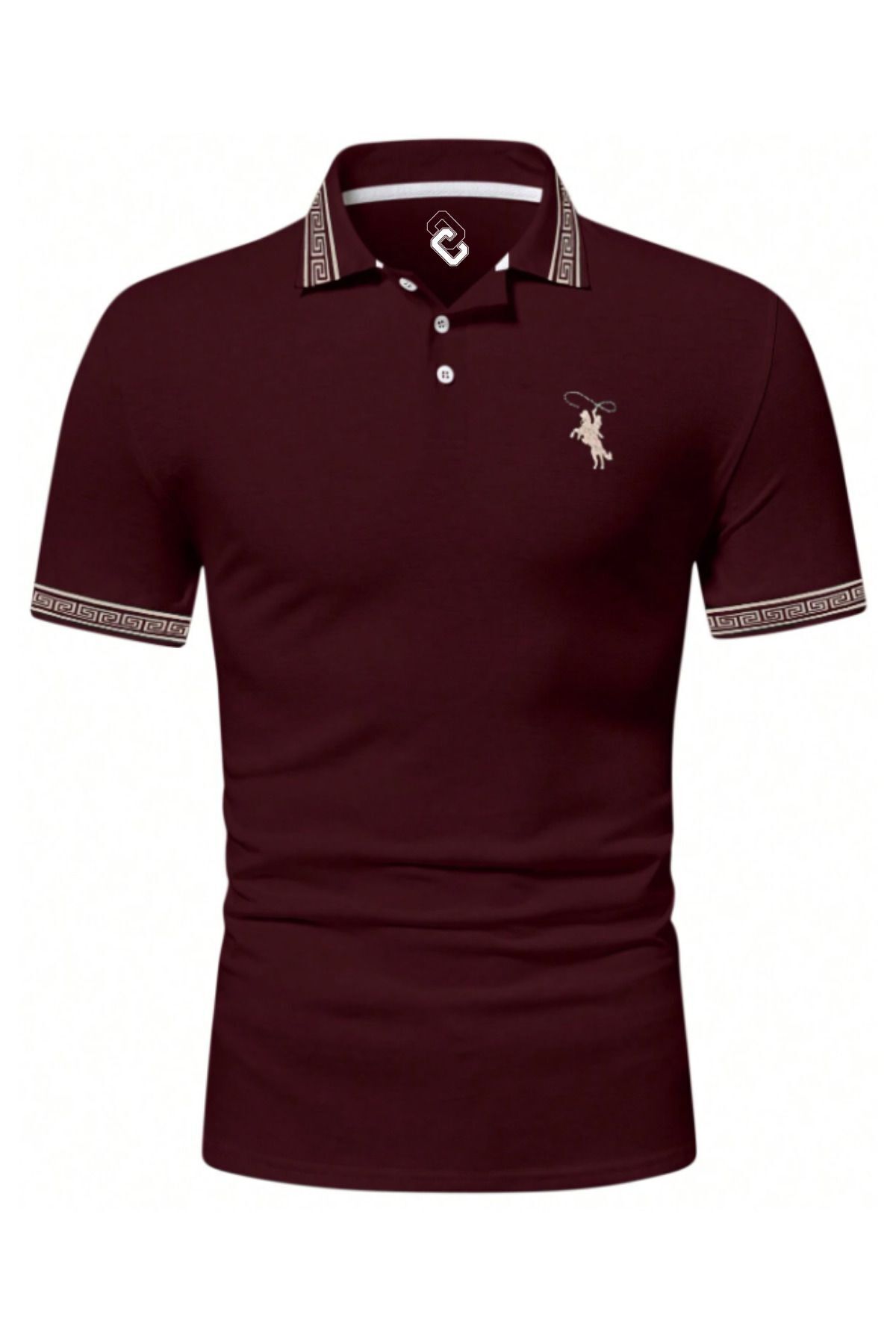 تی شرت یقه پولو با یقه اسب دوزی FS