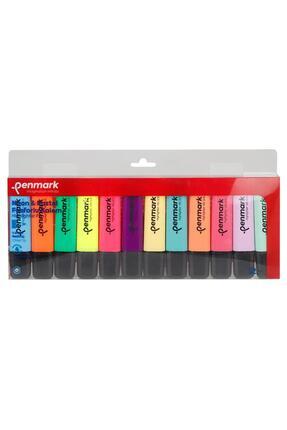 Hs-505 12pn Fosforlu Kalem 6 6 Adet - Karışık Renk (NEON VE PASTEL) Image 0