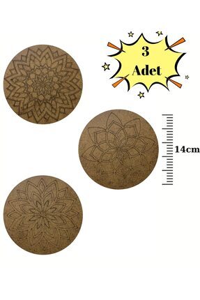 Ahşap Yetişkin 3`lü Hobi Mandala Boyama Seti Image 0