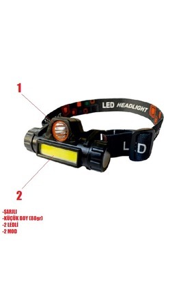 Ledli Şarjlı Kafa Lambası 6400k Beyaz Işık CATA CT-9120 Image 0