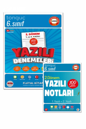 6. Sınıf Yazılı Notları ve Denemeleri 2. Dönem 1 ve 2. Yazılı 2 KİTAP - Tonguç Yayınları Image 0