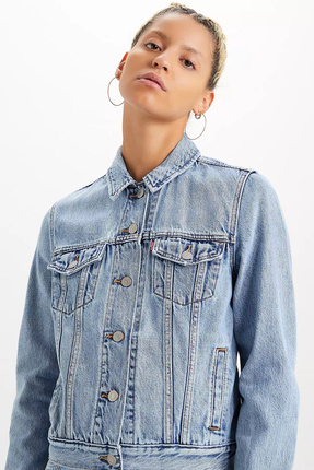 Kadın Mavi Denim Kot Ceket - 29945-0100 Image 0