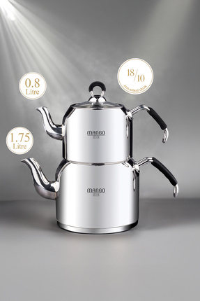Mango Kitchen - Mini Boy 18/10 Paslanmaz Çelik 0,8-1.75 Lt. Çaydanlık Takımı Image 1