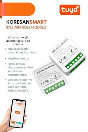 Tuya İkili Wifi Röle Modülü Image 0