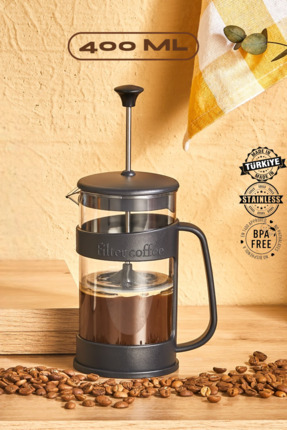 French Press - Dayanıklı Malzeme Filtre Kahve ve Bitki Çayı Demliği 400 ML Image 0