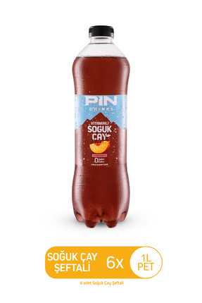 Şeftali Aromalı Soğuk Çay - Şekersiz & Kalorisiz 1 Litre X 6 Adet Ice Tea Image 0