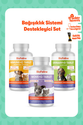Move+G, Urinary+D, Immune+C Bağışıklık ve Genel Sağlık Destek Seti (3'lü Takviye Seti) Image 0