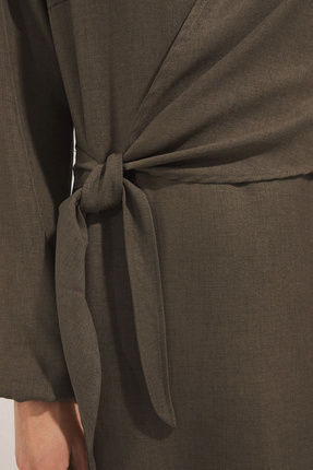Haki Keten Görünümlü Dokuma Elbise TCTSS25EB00129 Image 2