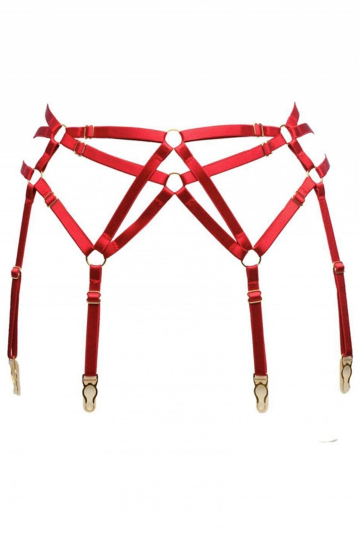 The She Deri İç Giyim Seksi Lastik Harness Jartiyer - Apft146