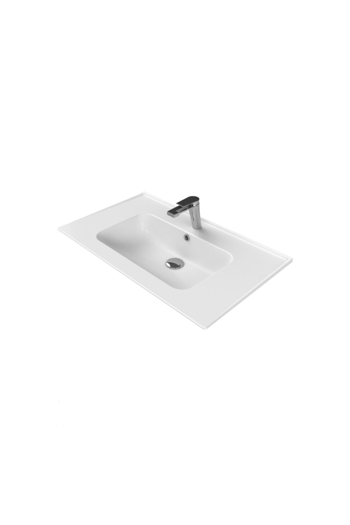 TURKUAZ 80x47 Cm Blue Etajerli Lavabo 042300-u