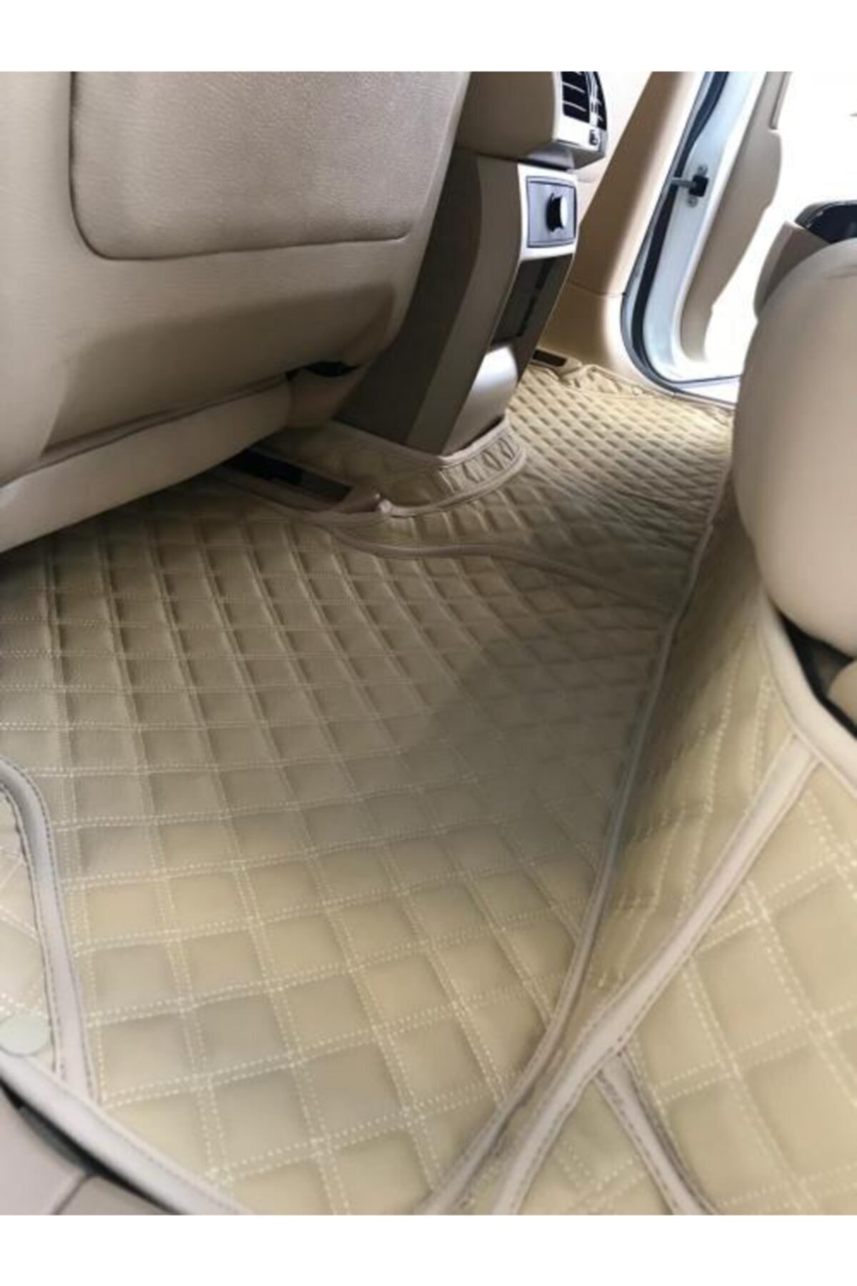 FEYZA OTO Fiat Doblo 1-2 2001-2012 Bej Krem Renk Araca Özel Yeni Nesil Havuzlu Deri Paspas