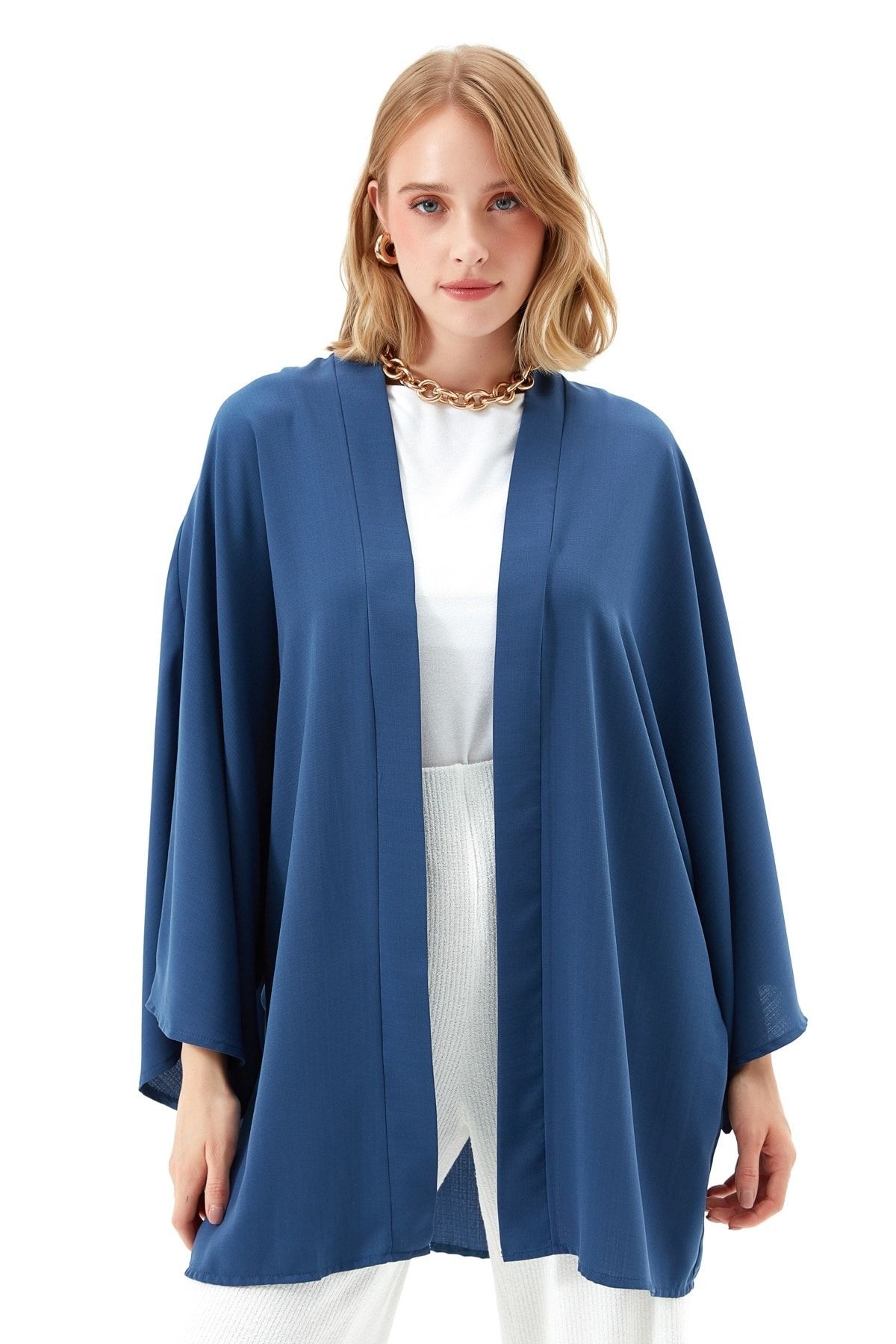 Muni Muni Rahat Kesim Kimono-50440-indigo