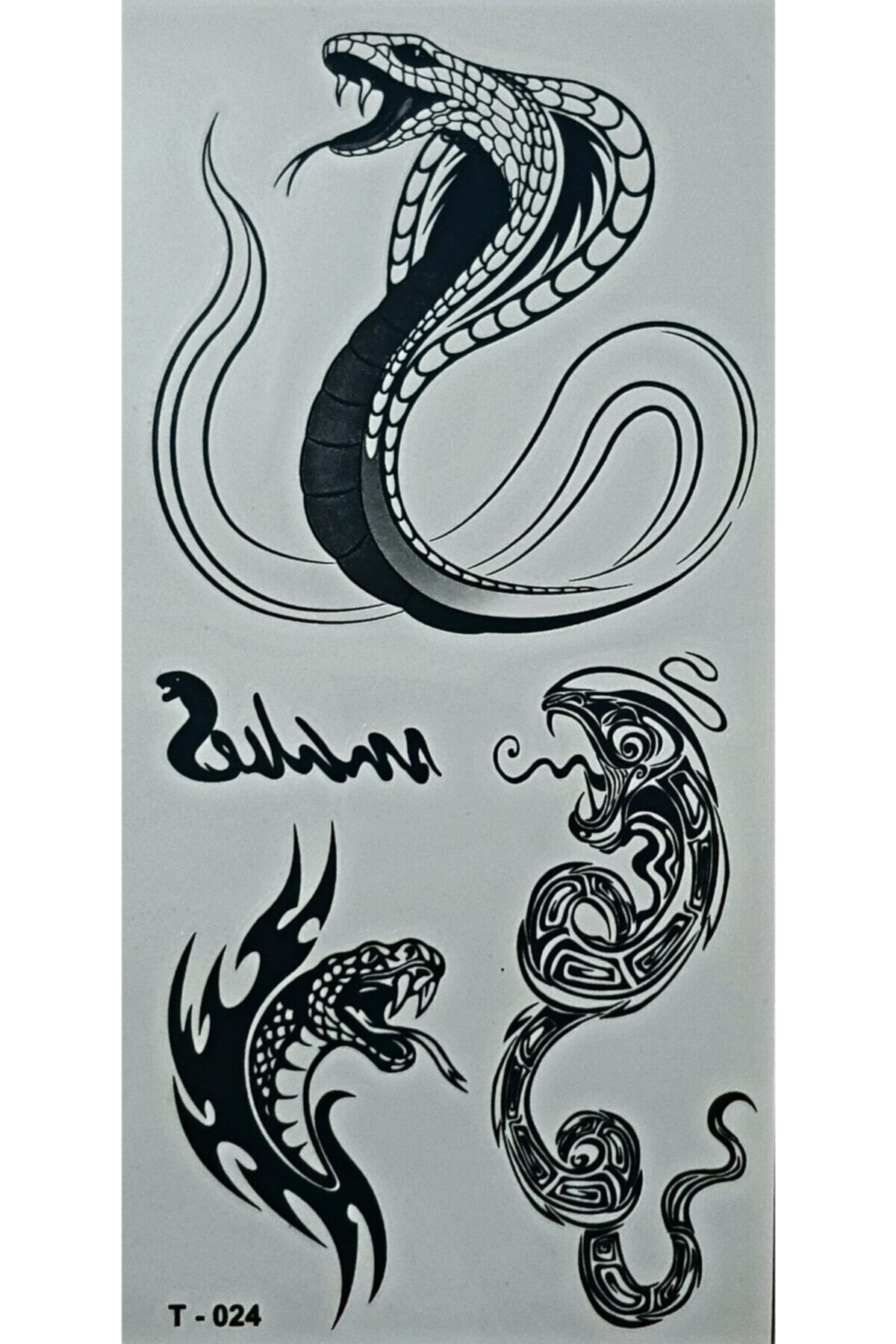 TATTOO TEMPORARY Queentrend Siyah Yılan Geçici Dövme