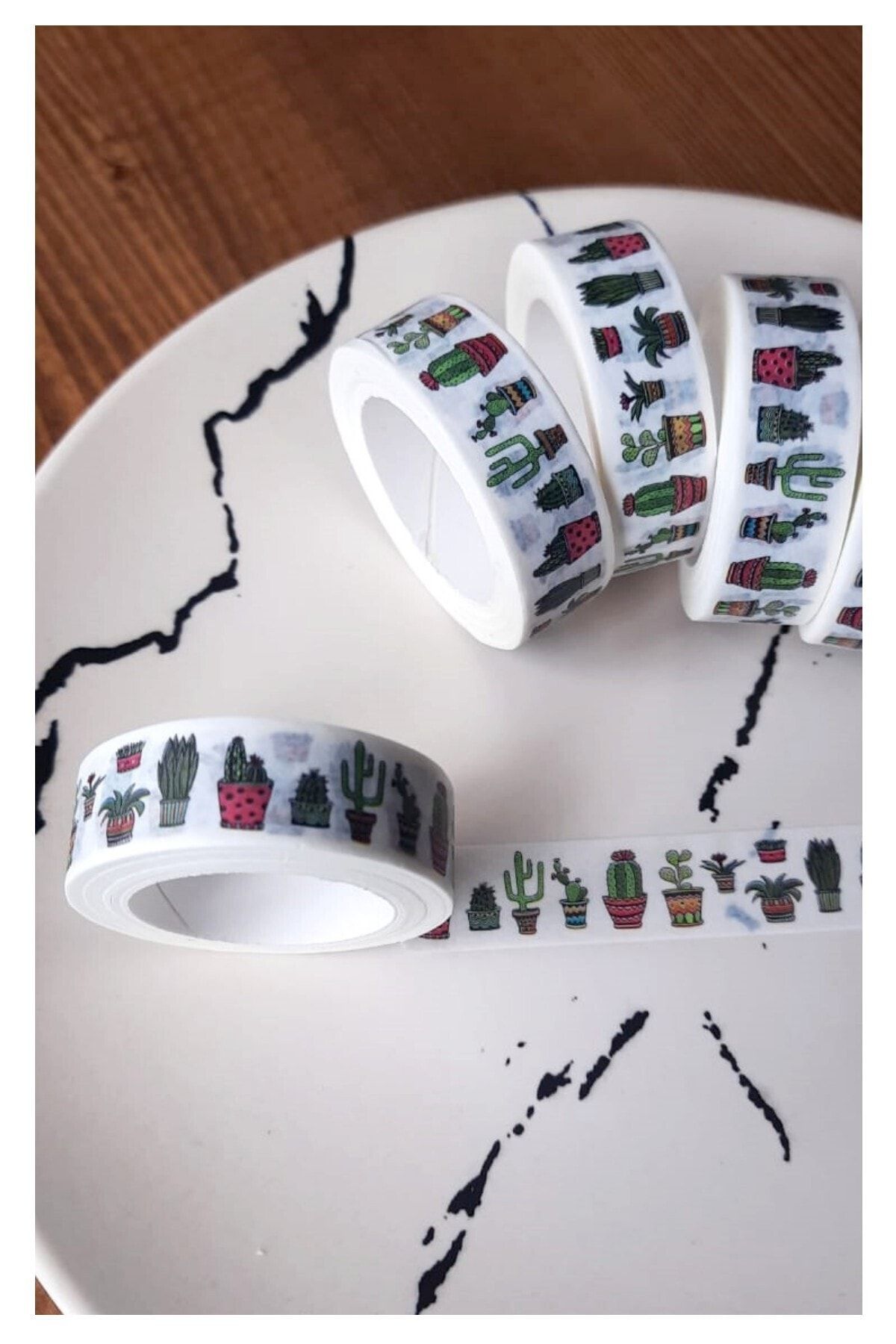 Muditashoptr Kaktüs Kağıt Washi Tape Bant 1 Adet