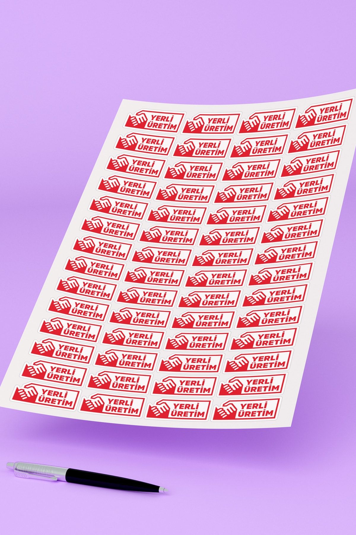 ÜPM Opak Özel Kesimli Yerli Üretim Etiketi 35x15 Mm 224 Adet