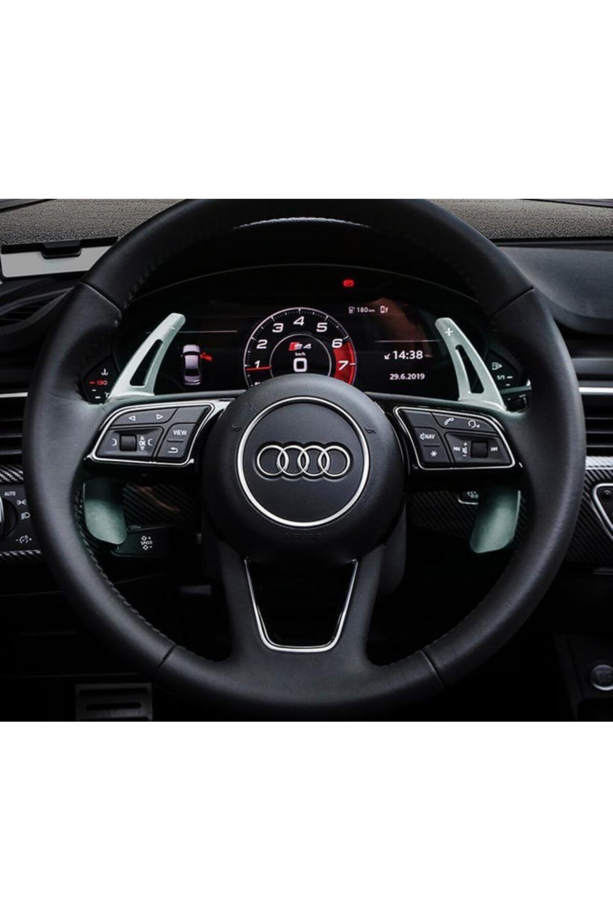 OEM Audi A5 2012-2016 Direksiyon F1 Kulakcık Silver Paddle Shift Metal