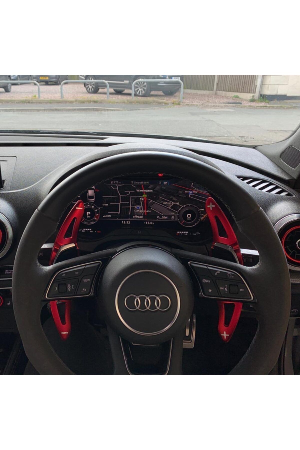 OEM Audi A3 2012-2016 Direksiyon F1 Kulakcık Kırmızı Paddle Shift Metal