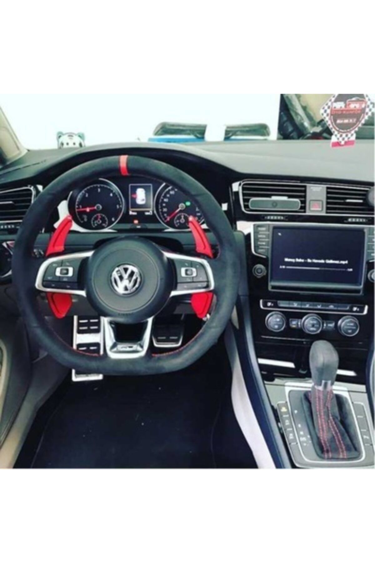 OEM Volkswagen Scirocco 2010-2020 Direksiyon F1 Kulakcık Kırmızı Paddle Shift Metal