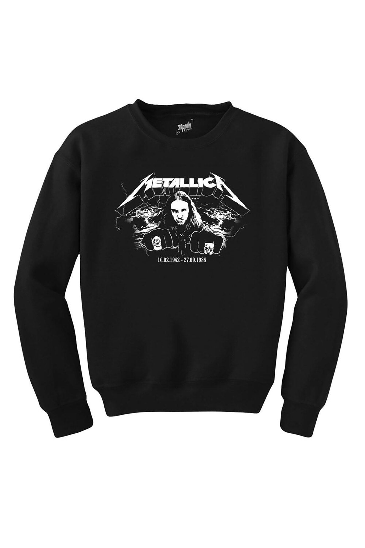 Zepplin Giyim Cliff Burton Punch Siyah Sweatshirt