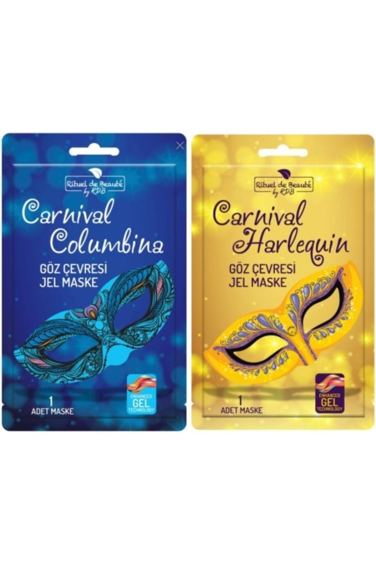 Rituel De Beaute Göz Çevresi Karnaval Maske Columbina,harlequin 2li Set