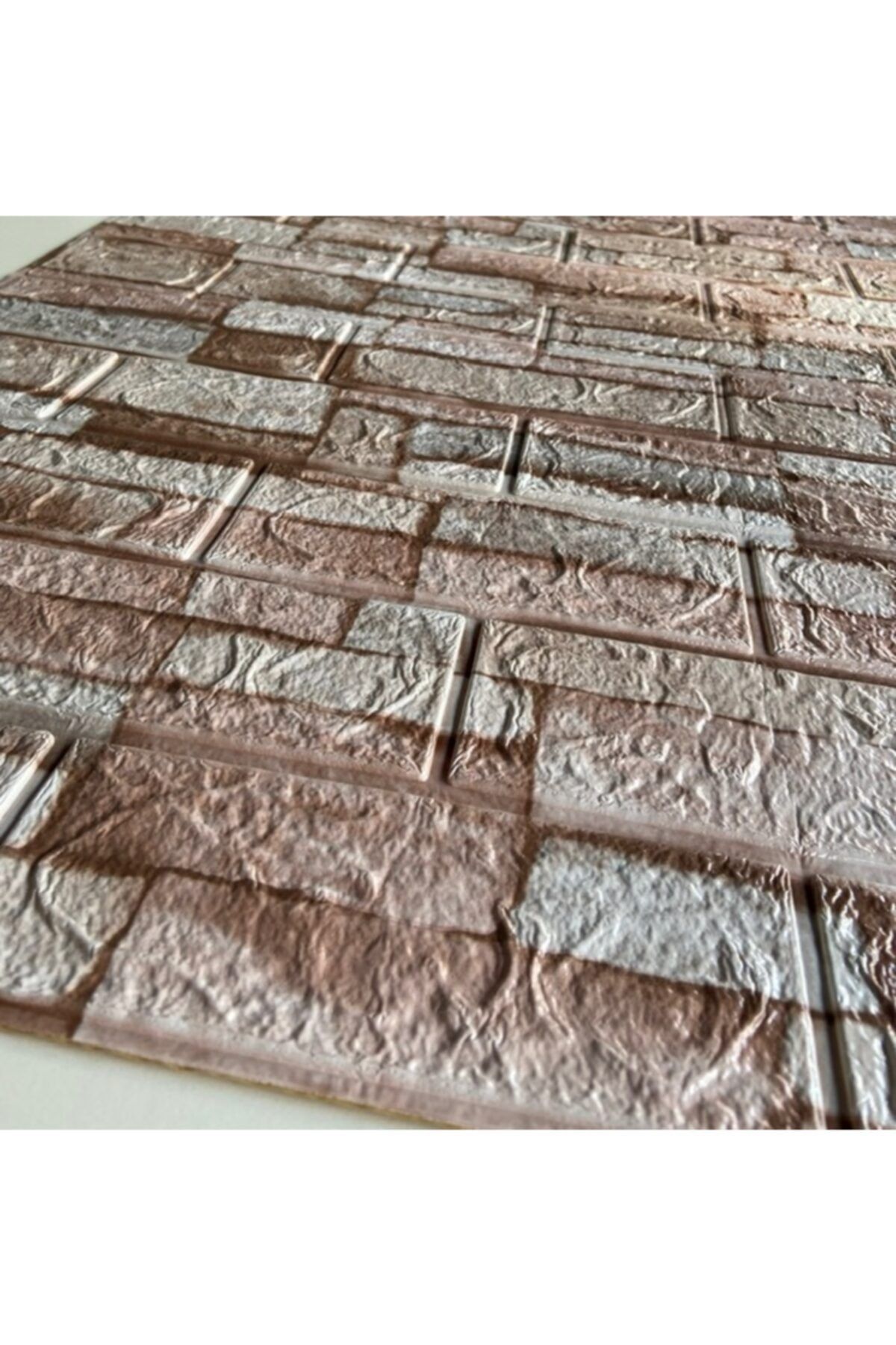Renkli Duvarlar Taş Desen Yapışkanlı Esnek Silinebilir 3d Duvar Kağıdı Paneli 10adet