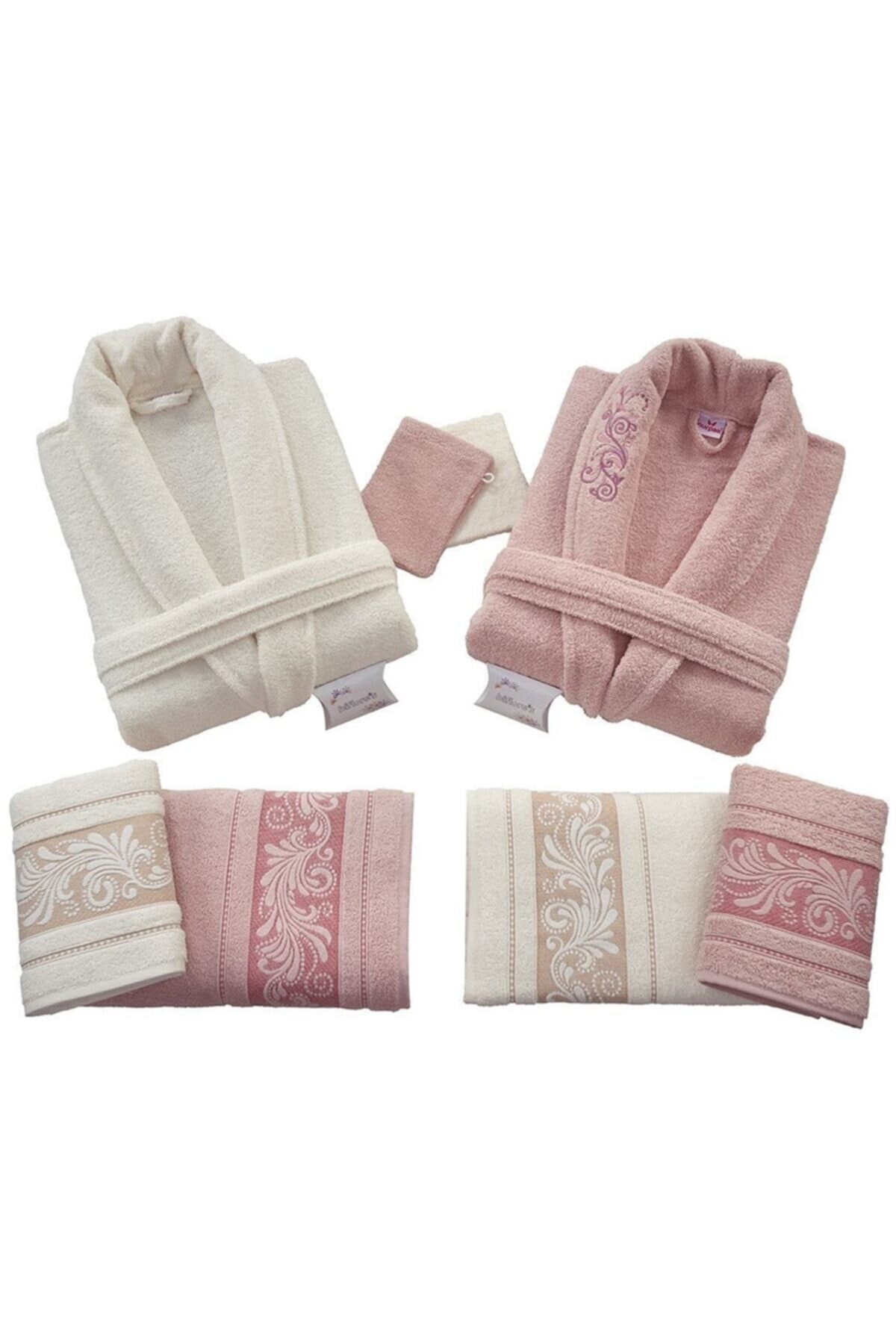 Nurpak Aile Lüks Bornoz Set