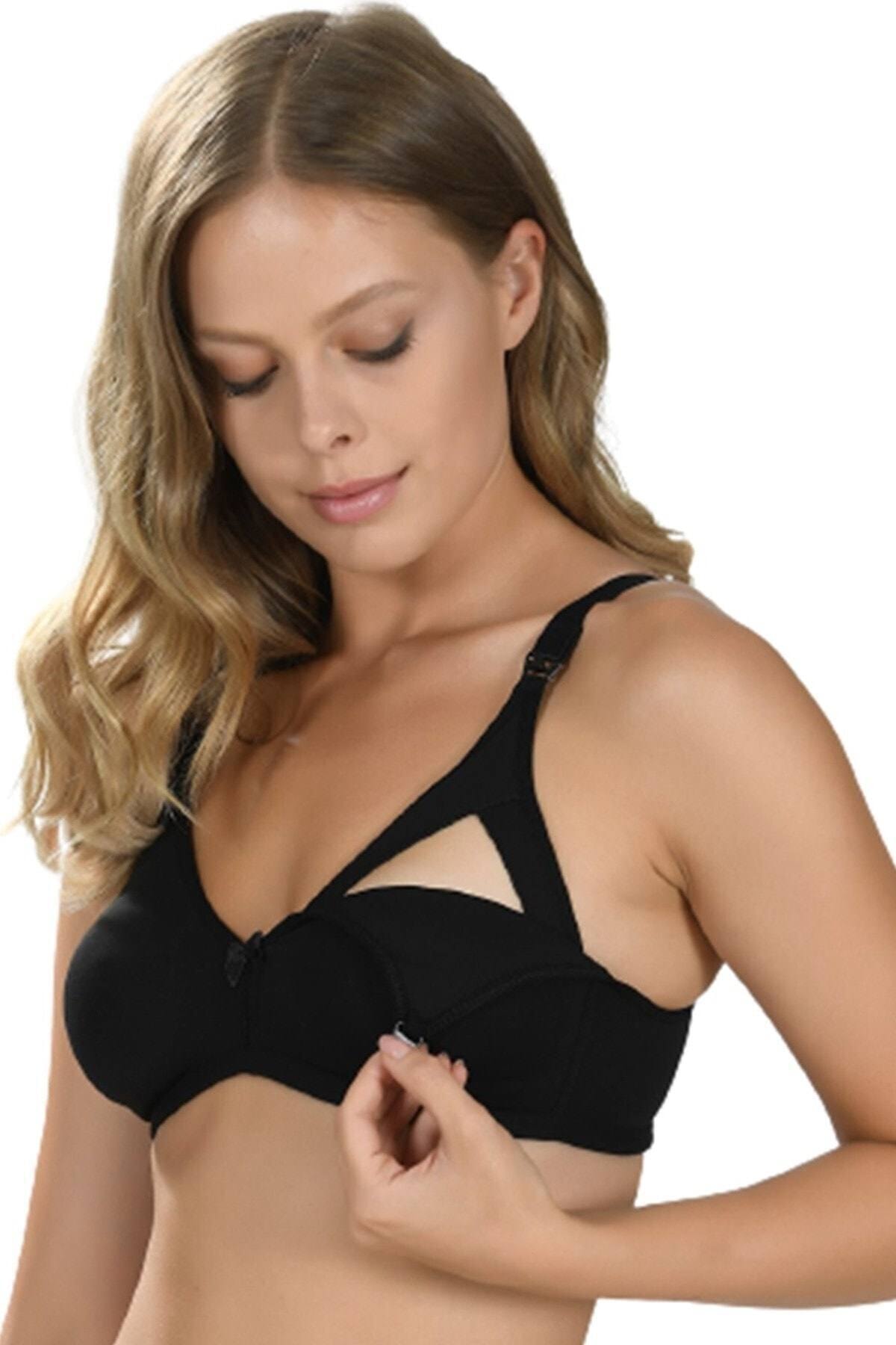 NBB Kadın Siyah Emzirme Sütyen 3581