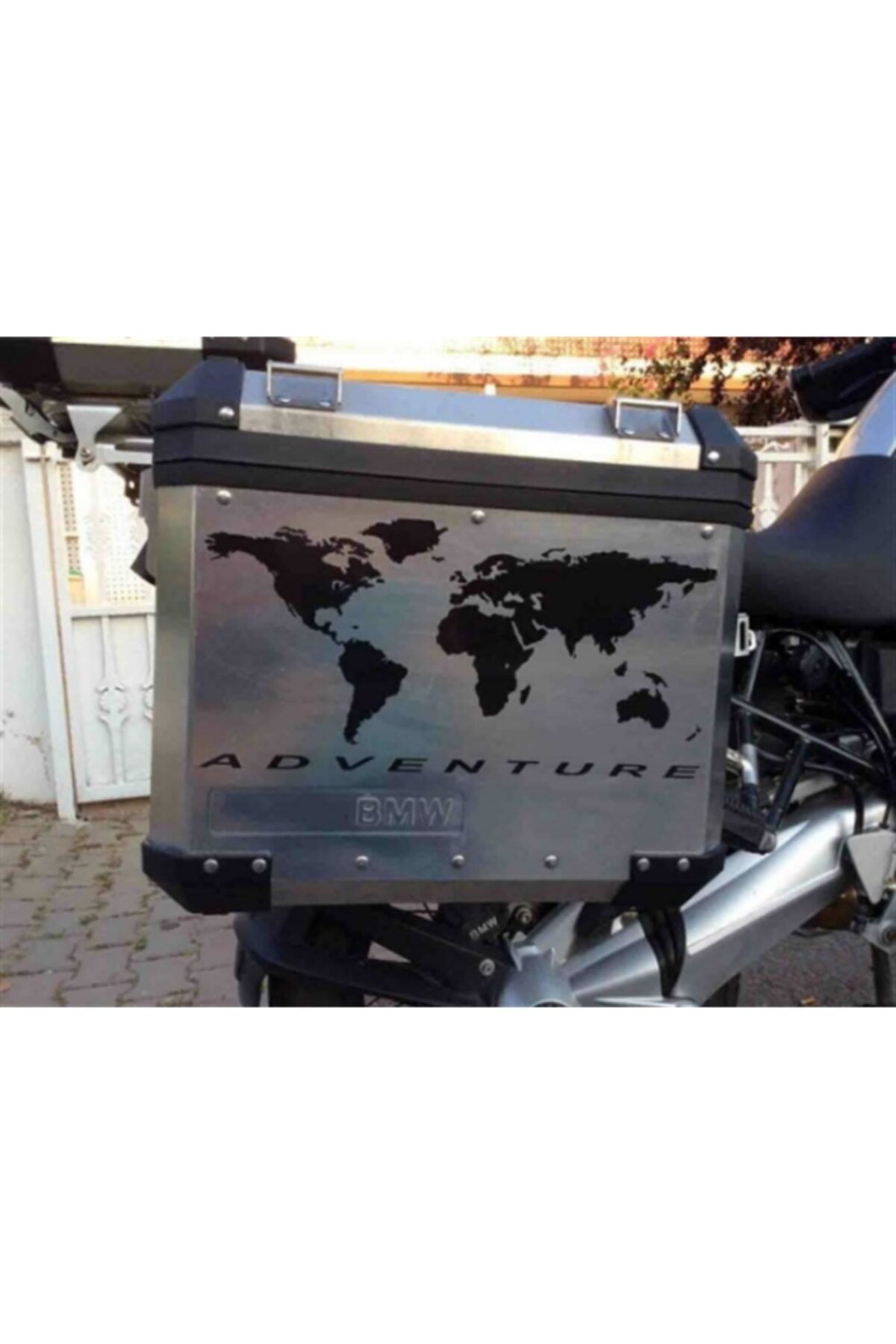 Redline Grafik Motosiklet Dünya Haritası Sticker