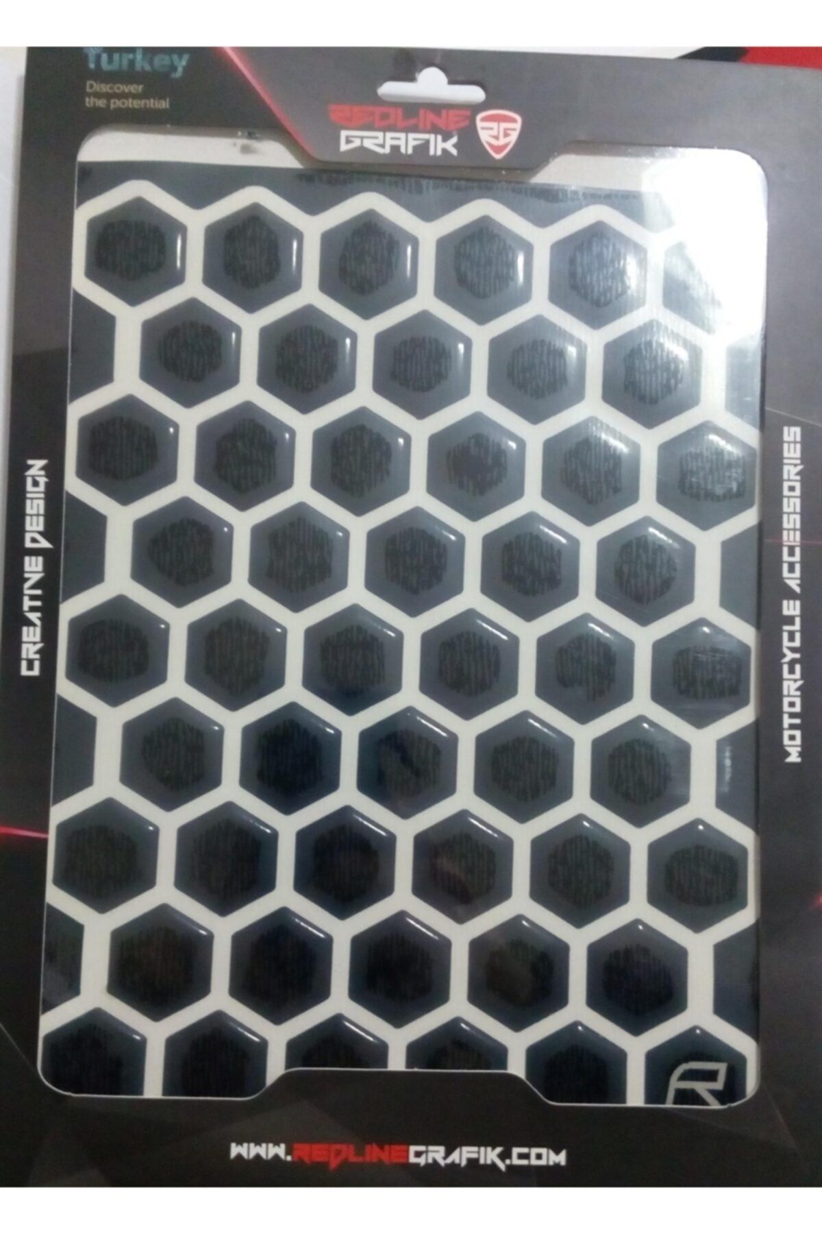 Redline Grafik Motosiklet Bal Peteği Stompgrip