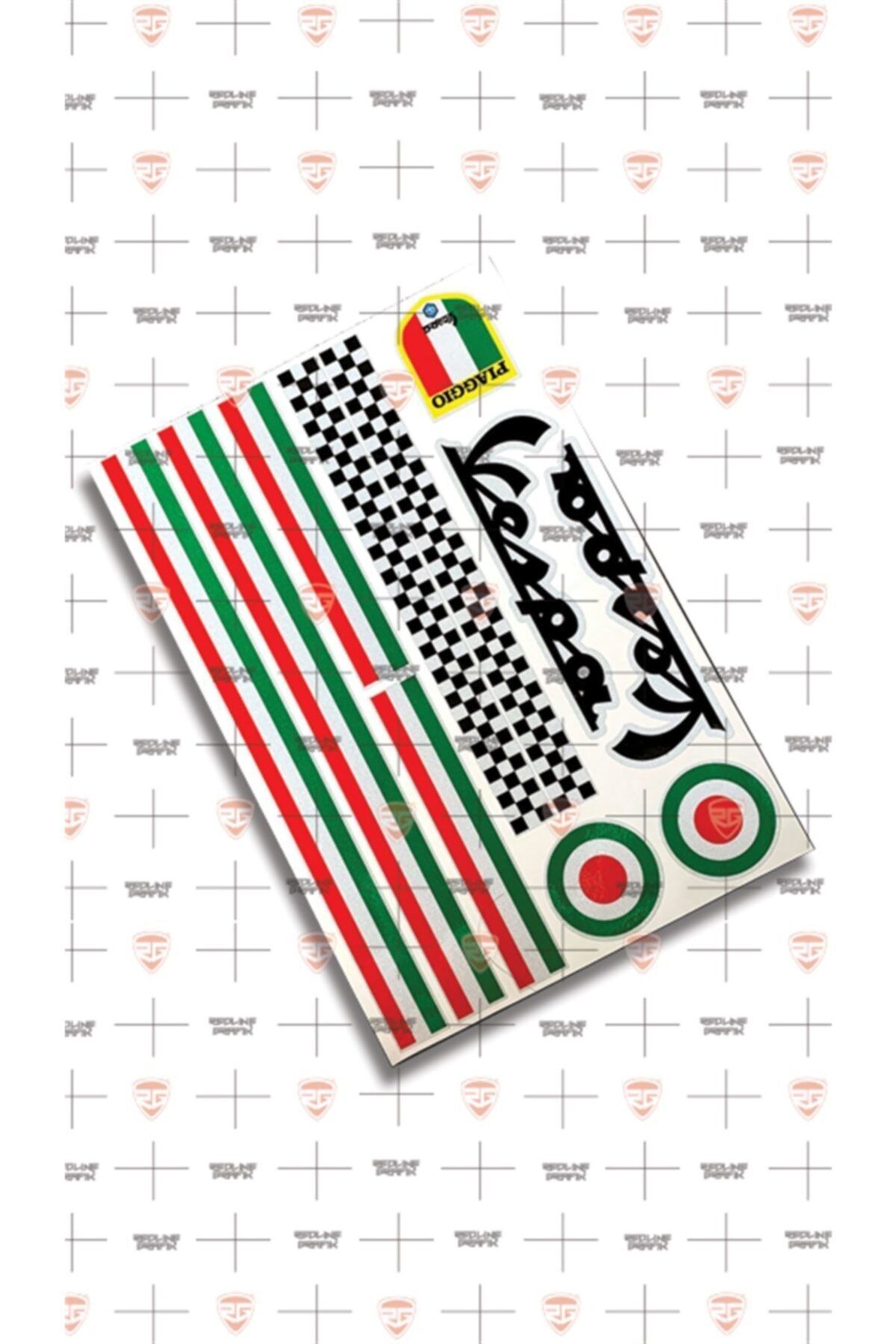 Redline Grafik Vespa Reflektif Sticker Set