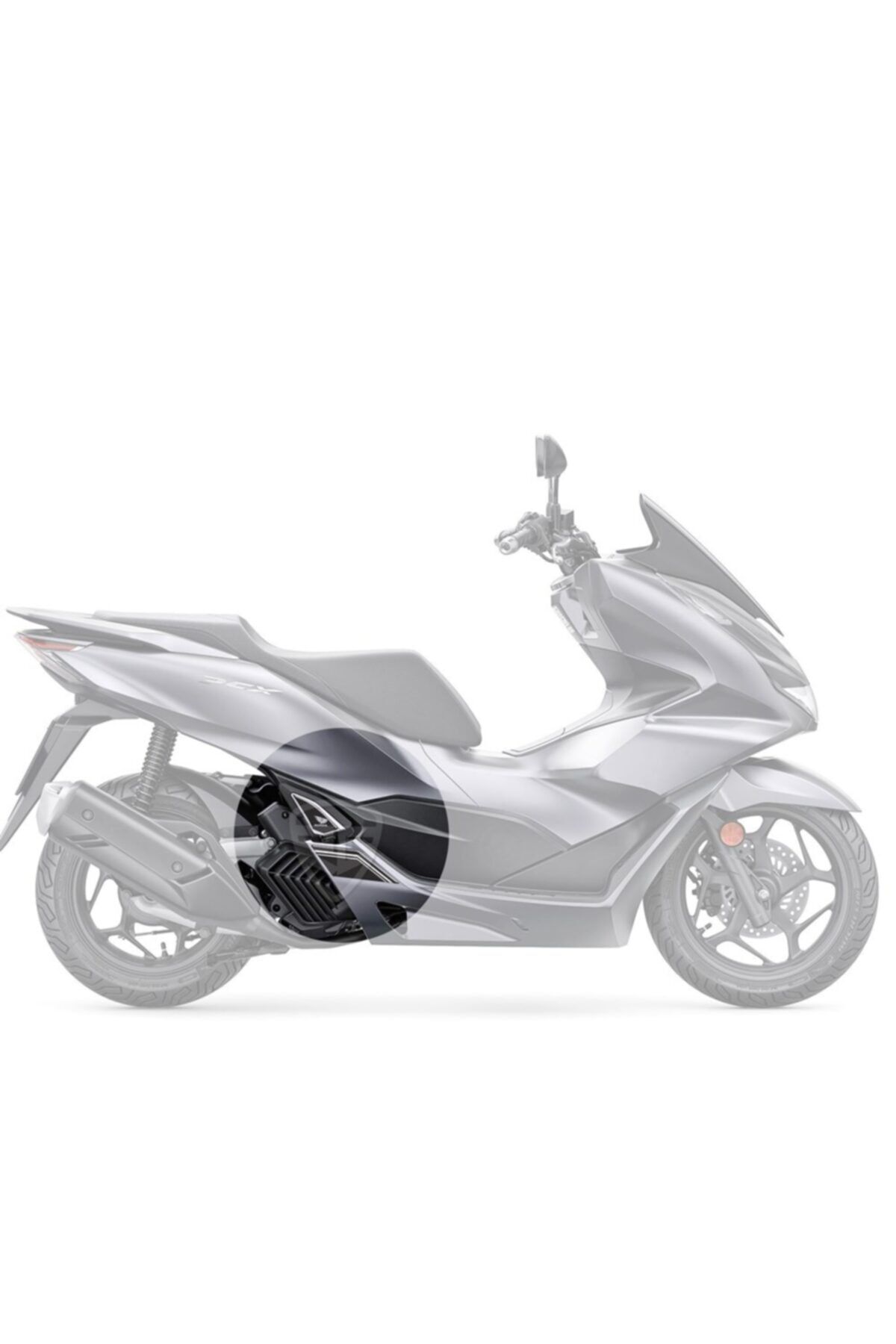 Redline Grafik Honda Pcx 125 2021 Gri Motosiklet Için Karbon Desen Beyaz Basamak Ve Basamak Altı Koruyucu Pad