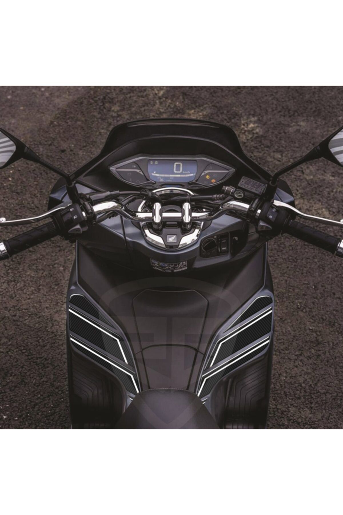 Redline Grafik Honda Pcx 125 2021 Karbon Desen Beyaz Yan Pad
