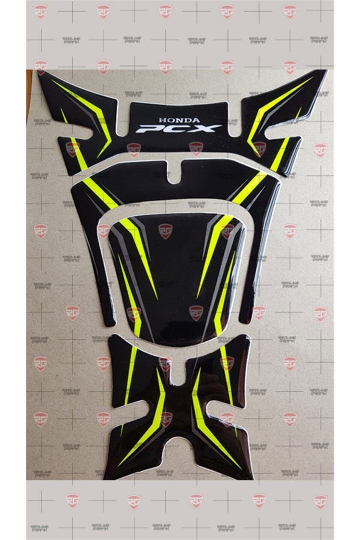 Redline Grafik Honda Pcx Neon Sarı Tank Pad