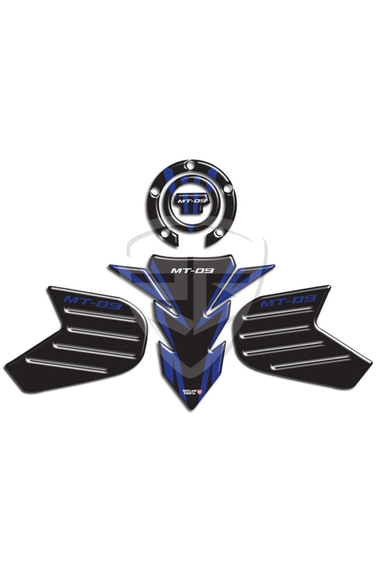 Redline Grafik Yamaha Mt 09 Tank Pad Depo Kapak Pad Yan Pad Komple Set