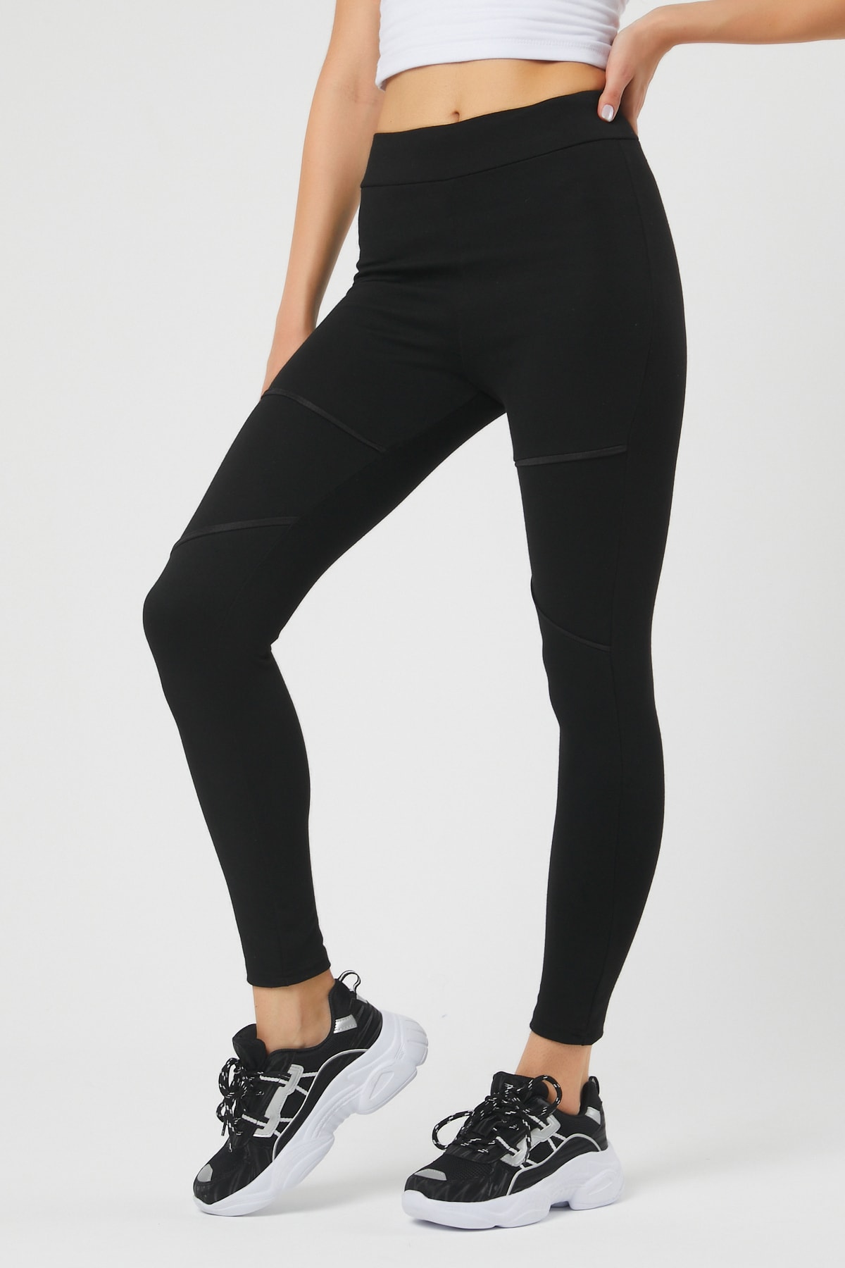 Tonny Black Kadın Toparlayıcı Çelik Interlok Kumaş Tayt Tbg040