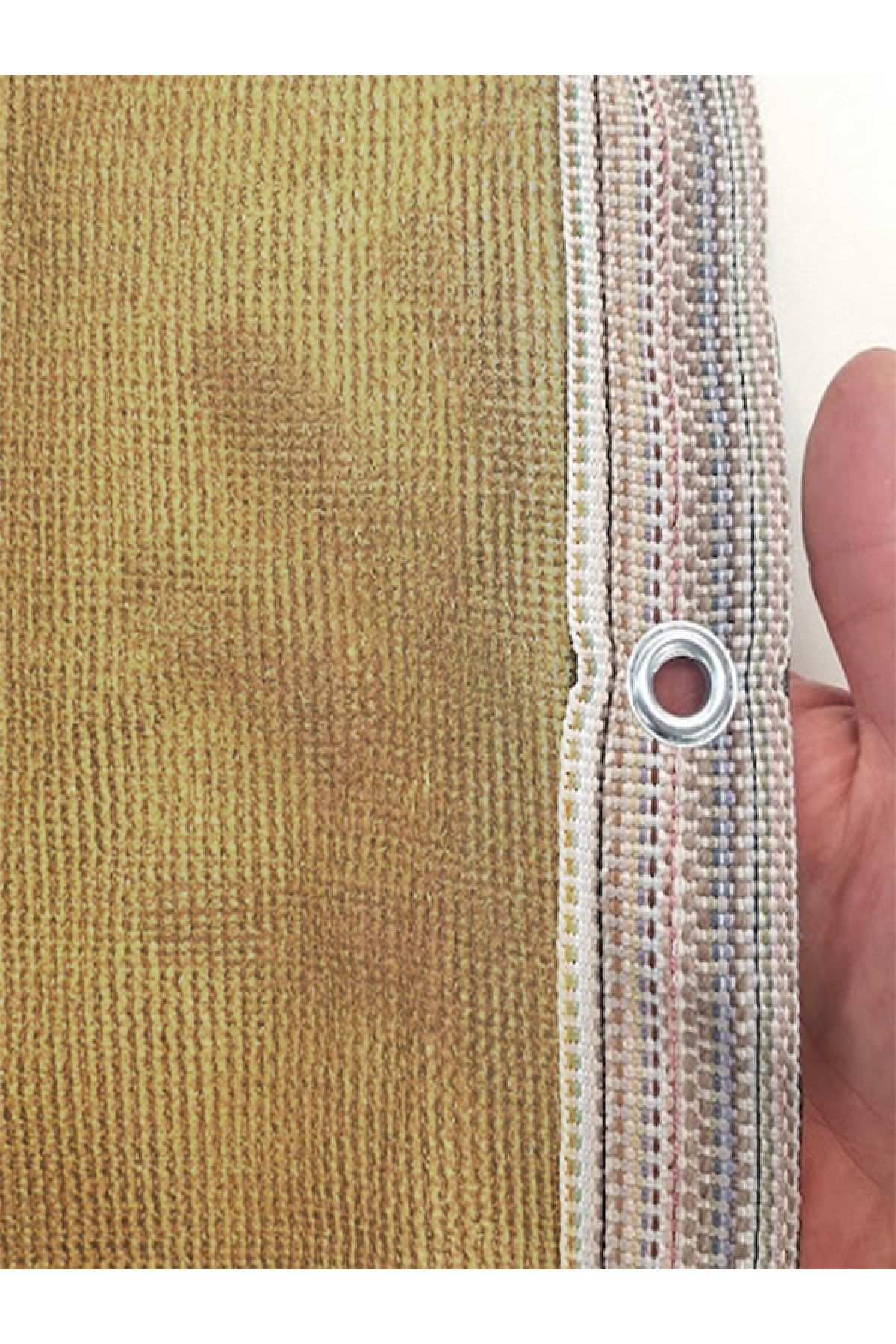 HRN Textile %95 Güneş Geçirmez Gölgelik File, Gölgeleme Tülü, Çit Filesi, Balkon Gölgeliği 3x1 M2 -krem