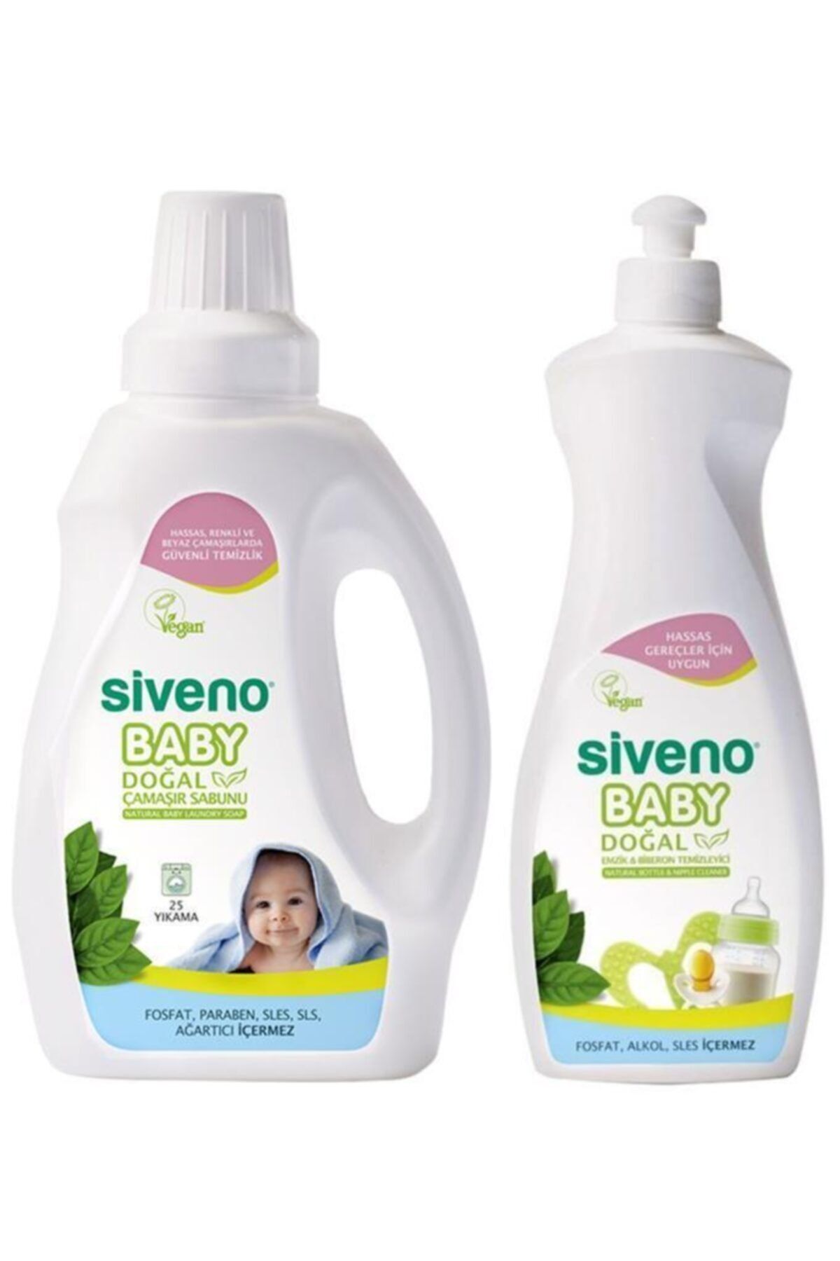 Siveno Baby Çamaşır Sabunu 750 Ml + Biberon Temizleyici 500 Ml