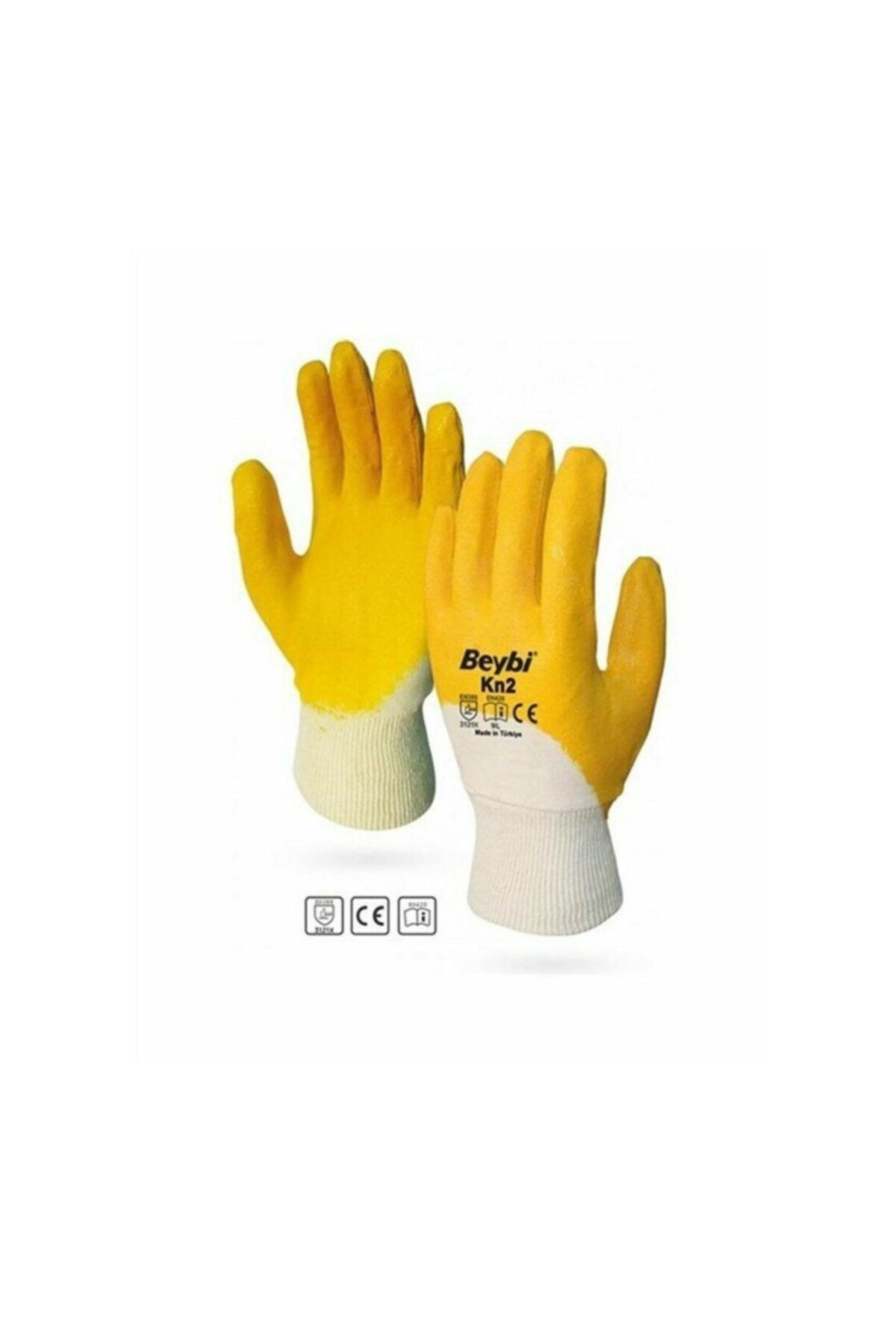 Beybi Kn2 Nitril Pamuklu Işçi Eldiven (10 Numara)x12 Çift