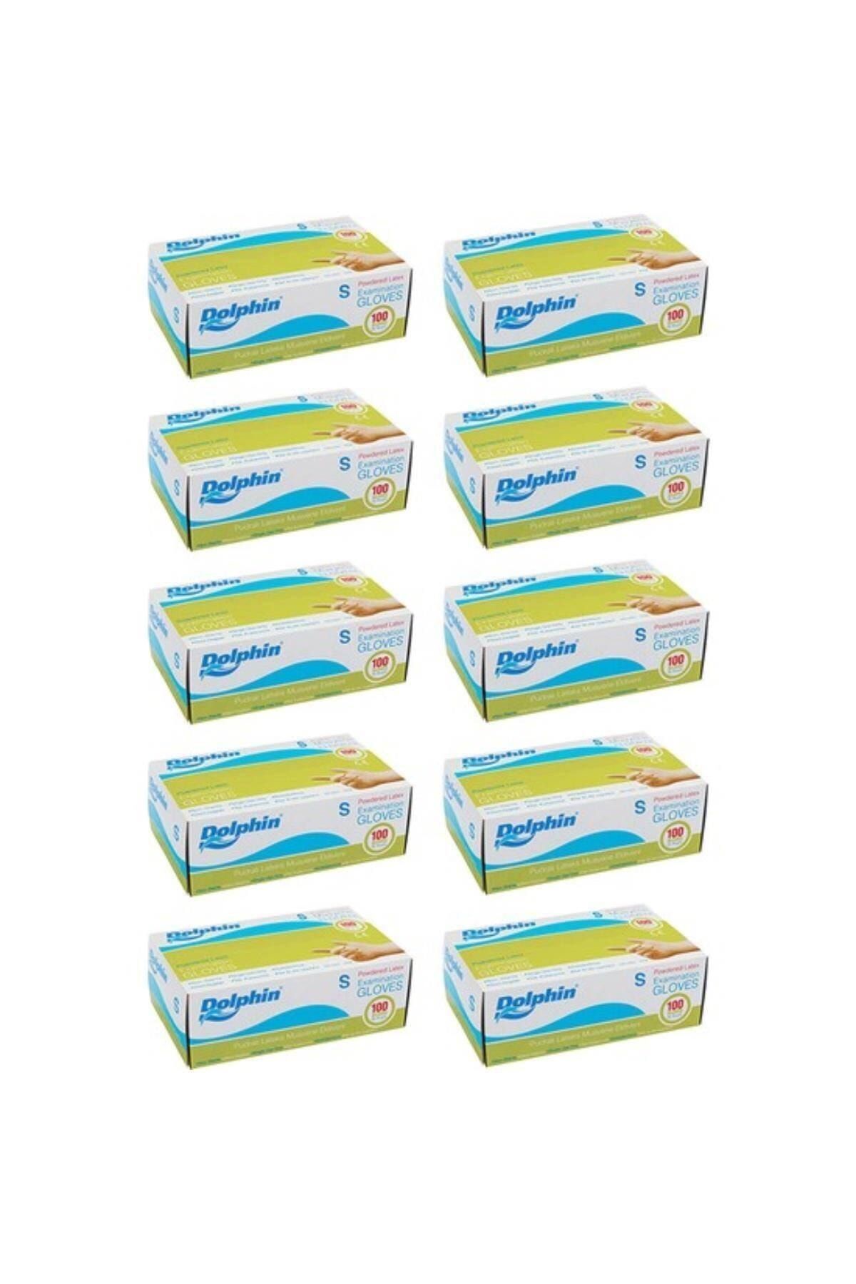 Dolphin Beyaz Lateks Pudralı Small Beyaz Eldiven  10x100 lü