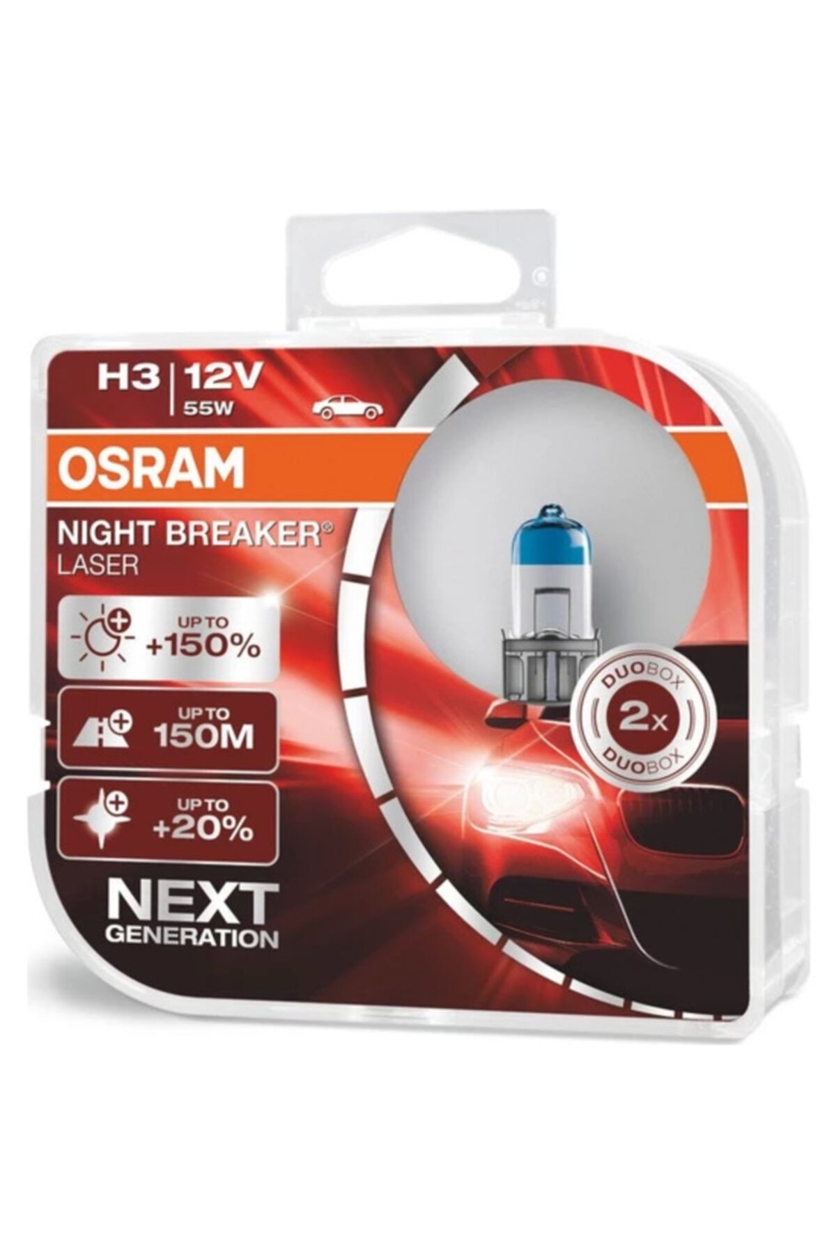 Osram Night Breaker Laser H3 Ampul Takımı %150 Daha Fazla Işık