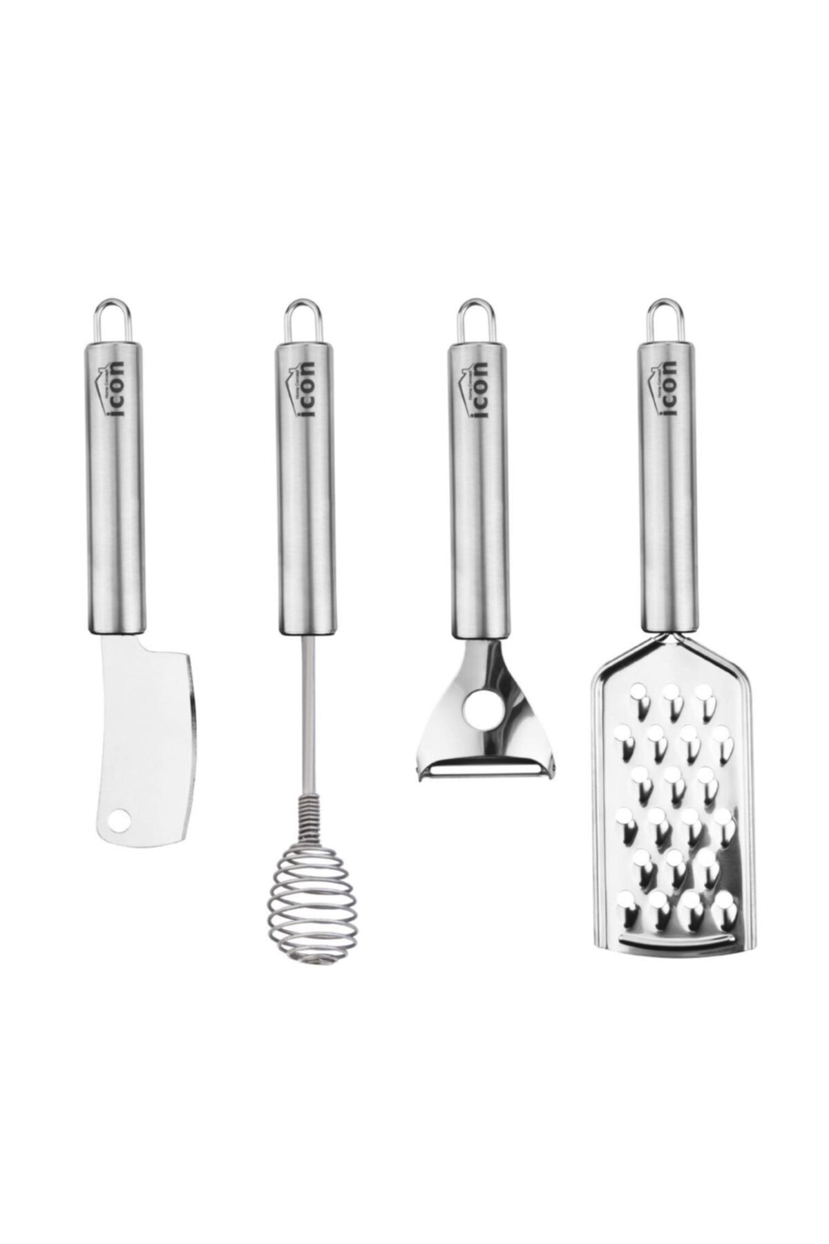 Birpa Rende Çırpıcı Meyve Soyucu Mini Satır 4'lü Metal Set