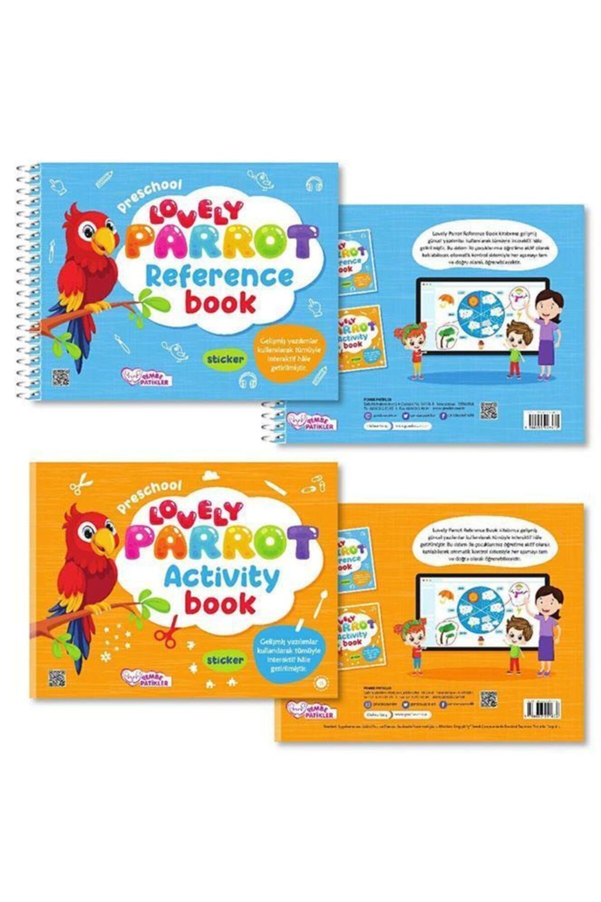Pembe Patikler Yayınları Gendaş Pembe Patikler Lovely Parrot Reference + Activity Book (60+ Ay) Ana Sınıfı İngilizce Set