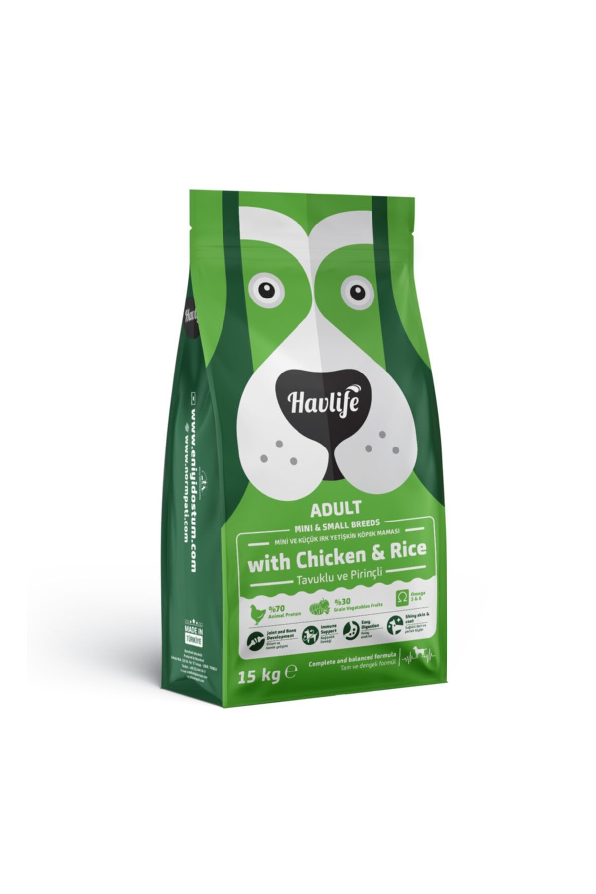 HAVLIFE Tavuklu Ve Pirinçli Mini Ve Küçük Irk Yetişkin Köpek Maması 15 Kg