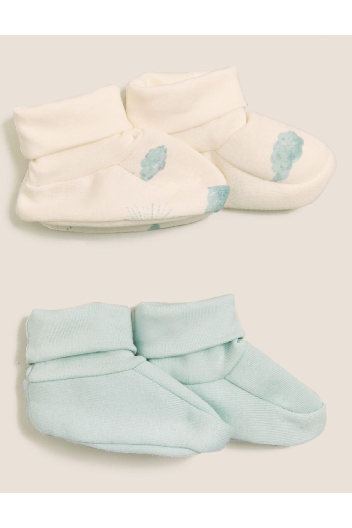 Marks & Spencer Saf Pamuk 2'li Patik (0-12 Ay)