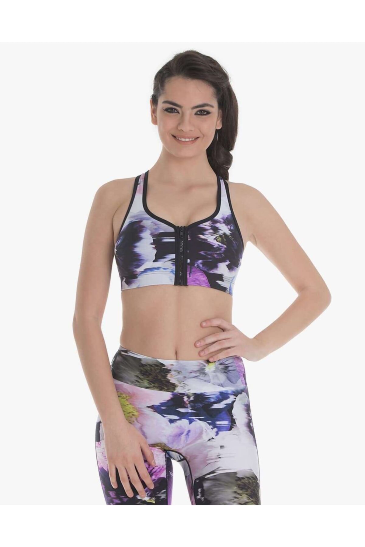 Running Bare Zip Me Push Up Crop Spor Sütyeni