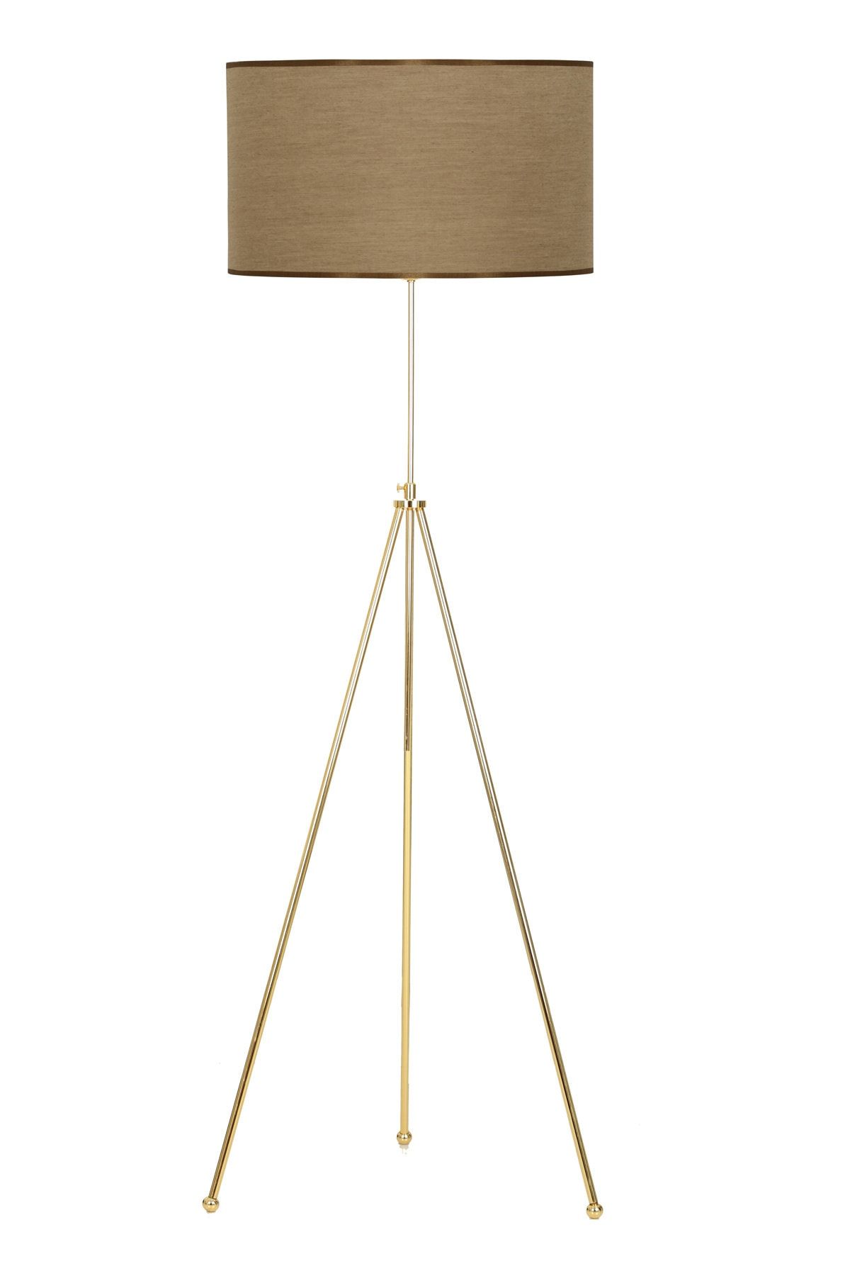 Vinner Noa Gold Kaplama Tripod Boyu Ayarlanabilir Metal Lambader - Pre Kahverengi