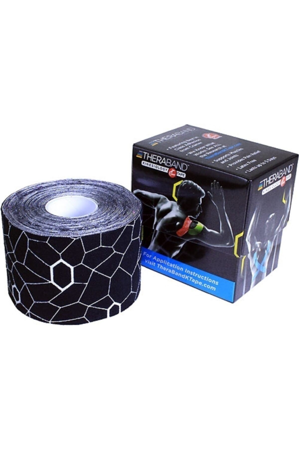 THERABAND Orjinal Xactstretch Kinesiyoloji Bandı 5x5 Cm -siyah