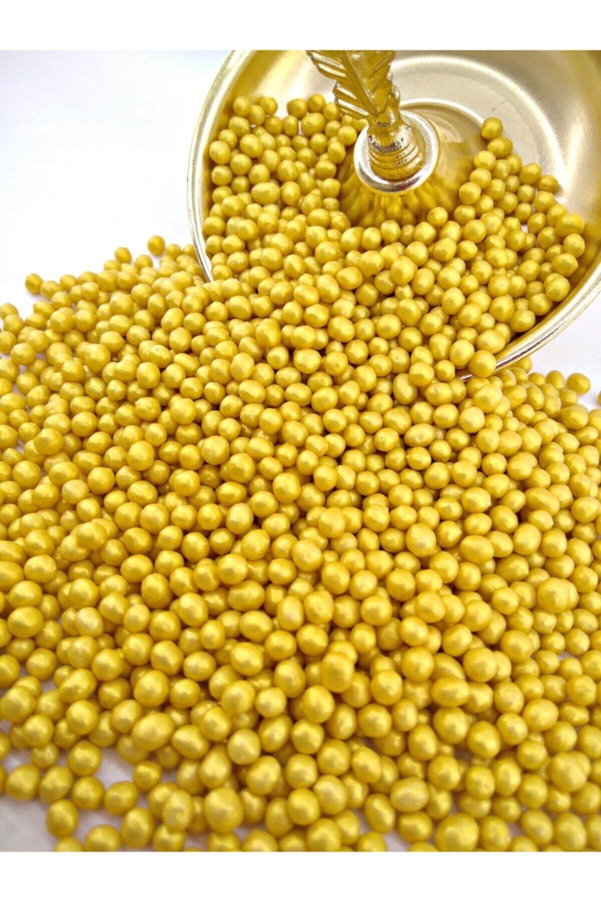 PASTA VİTRİN Pirinç Patlağı Metalik Pasta Süsü Altın - 100 Gr