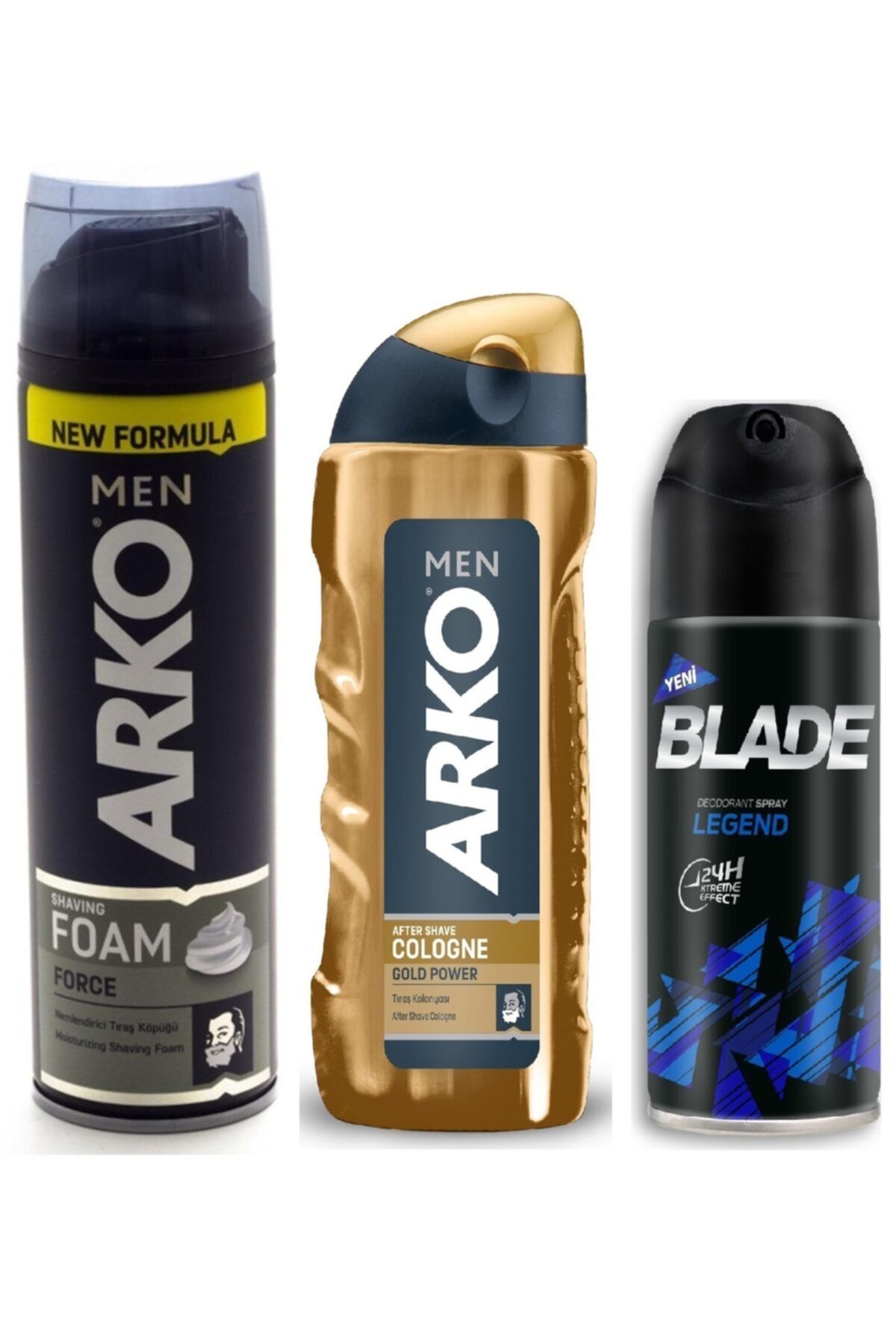 Arko Men Cool Tıraş Köpüğü + Tıraş Kolonyası Cool + Blade Deo Cooler Erkek Bakim Seti